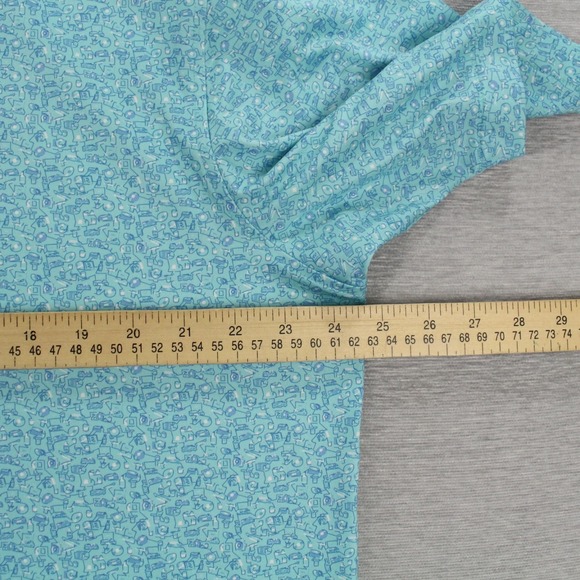 Peter Millar Polo Shirt Mens L Blue Vinyl & Whiskey Performance Summer Comfort - Picture 5 of 9